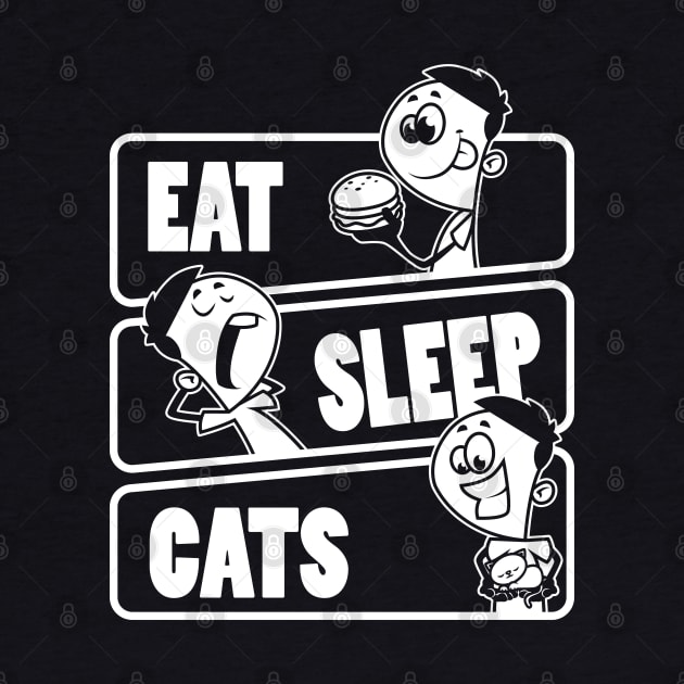 Eat Sleep Cats - Cat lover gift product by theodoros20